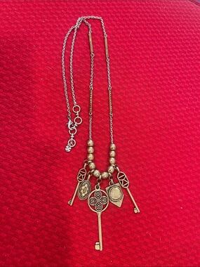 Lucky Brand Key charms Long Necklace Boho